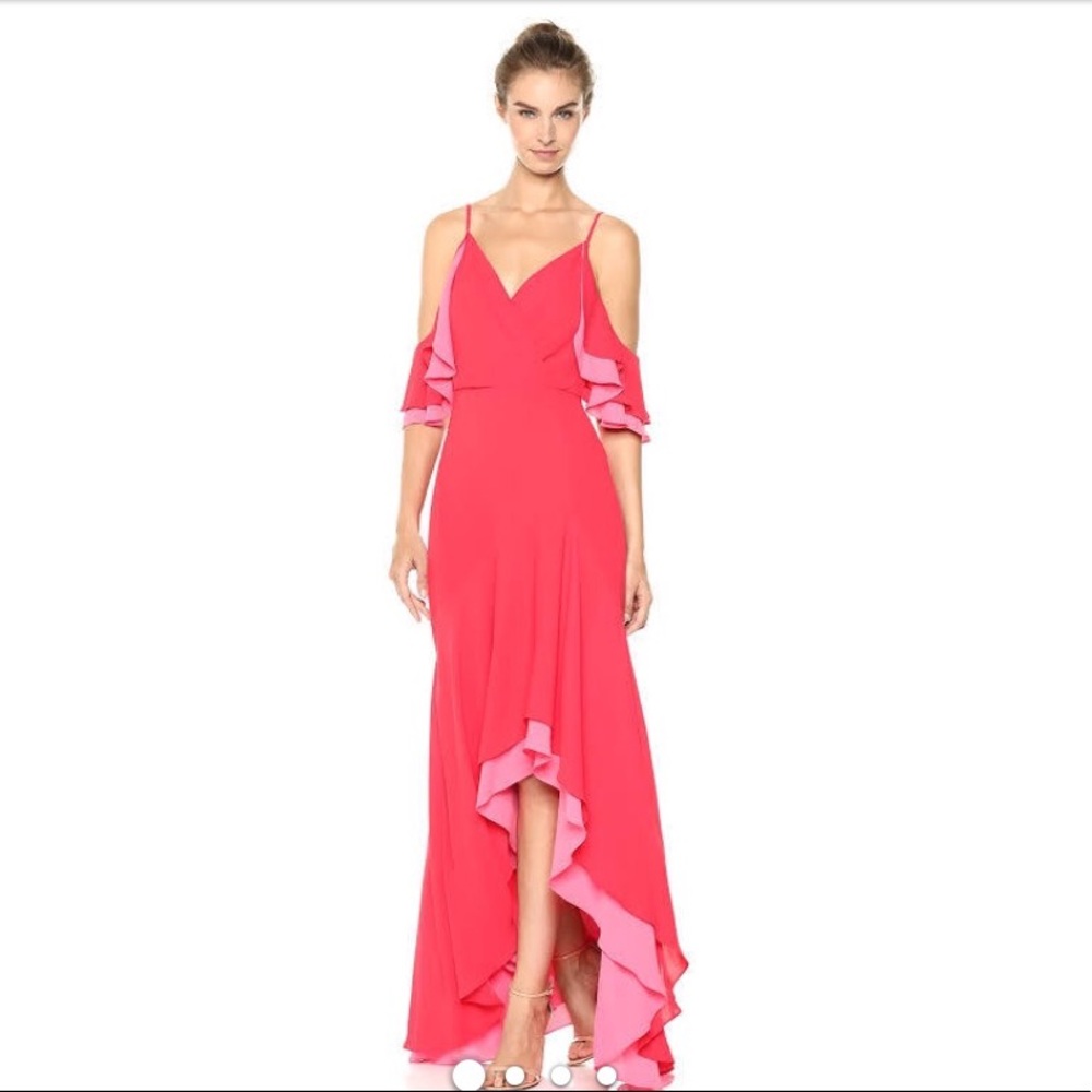 Bcbg Max Azria red high low dress